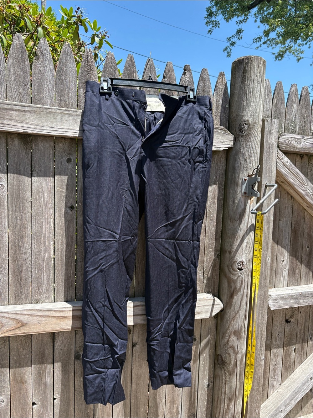 Brooks Brothers 33/32 regent navy pinstriped wool pants!